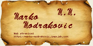 Marko Modraković vizit kartica